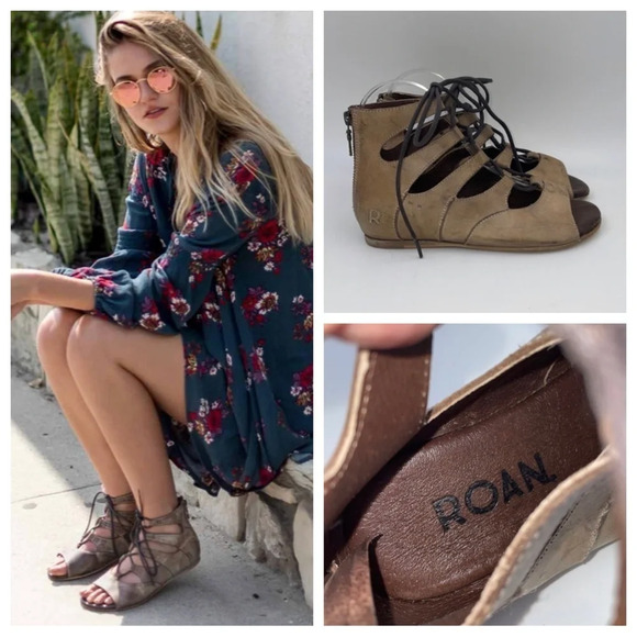 New! Roan by Bed Stu Winnie lace-up leather gladiator sandals - Picture 1 of 14